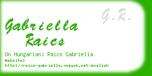 gabriella raics business card